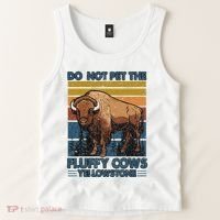 Do Not Pet The Fluffy Cows Buffalo & Bison Yellowstone Park Tank Top thumb 2