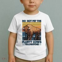 Do Not Pet The Fluffy Cows Buffalo & Bison Yellowstone Park Toddler T-Shirt thumb 2