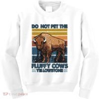Do Not Pet The Fluffy Cows Buffalo & Bison Yellowstone Park Kids Sweatshirt thumb 0