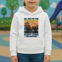 Do Not Pet The Fluffy Cows Buffalo & Bison Yellowstone Park Kids Hoodie thumb 3