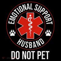 Do Not Pet Emotional Support Husband Humor Ornament thumb 1