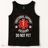 Do Not Pet Emotional Support Husband Humor Tank Top thumb 2