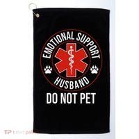 Do Not Pet Emotional Support Husband Humor Golf Towel thumb 0