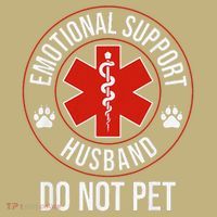 Do Not Pet Emotional Support Husband Humor Button thumb 1