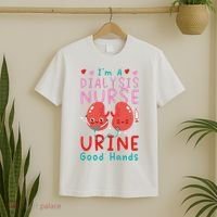 Dialysis Nurse Pun I'm A Dialysis Nurse Urine Good Hands T-Shirt thumb 2