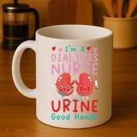 Dialysis Nurse Pun I'm A Dialysis Nurse Urine Good Hands Coffee Mug thumb 4