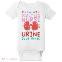 Dialysis Nurse Pun I'm A Dialysis Nurse Urine Good Hands Baby Bodysuit thumb 0
