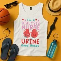 Dialysis Nurse Pun I'm A Dialysis Nurse Urine Good Hands Tank Top thumb 4