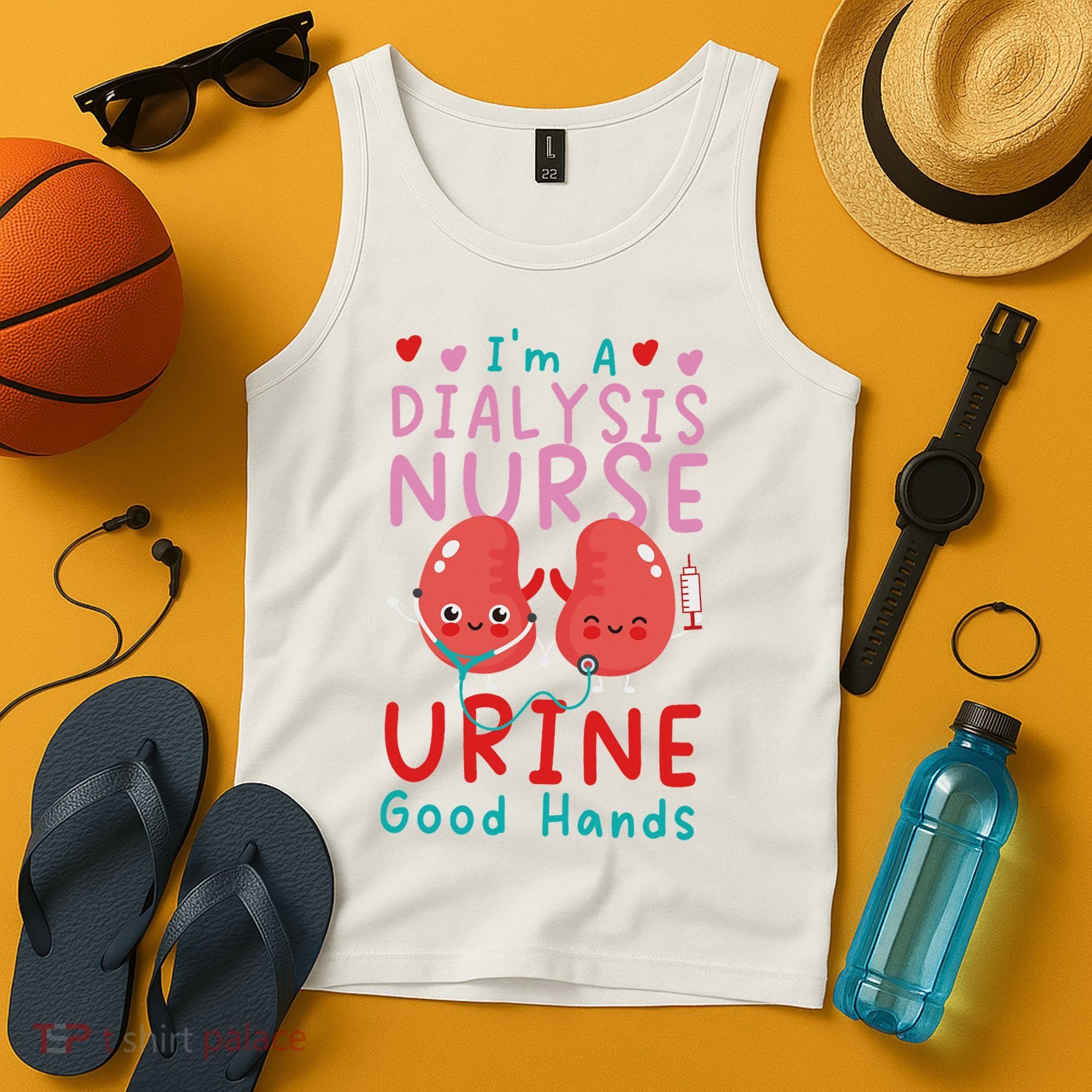 Dialysis Nurse Pun I'm A Dialysis Nurse Urine Good Hands Tank Top