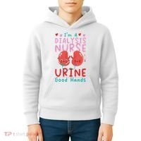 Dialysis Nurse Pun I'm A Dialysis Nurse Urine Good Hands Kids Hoodie thumb 4