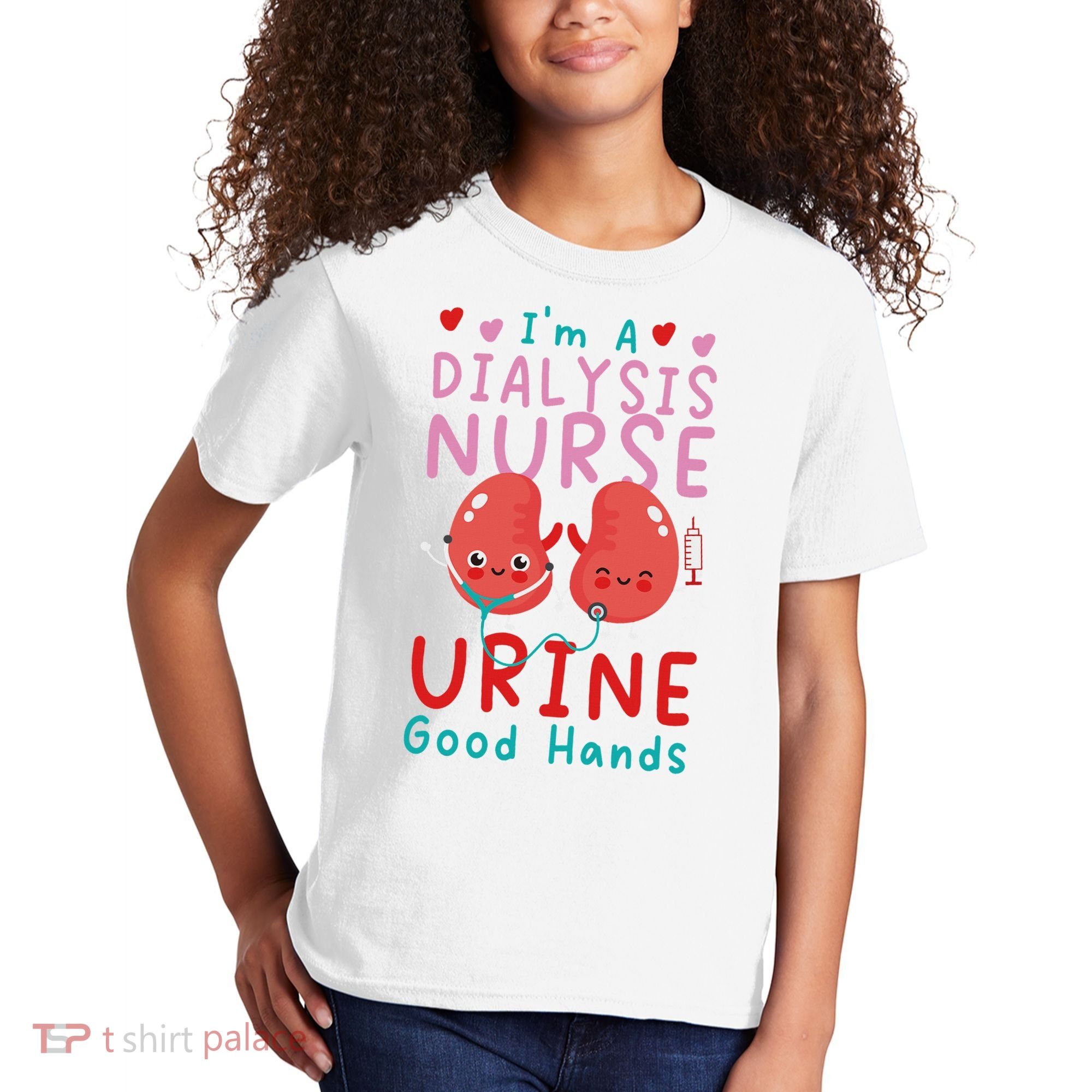 Dialysis Nurse Pun I'm A Dialysis Nurse Urine Good Hands Kids T-Shirt