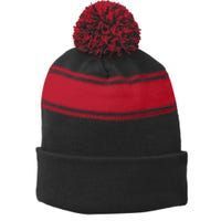 Do Not Pet The Fluffy Cows Bison Lover Stripe Pom Pom Beanie thumb 1