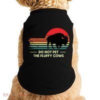 Do Not Pet The Fluffy Cows Bison Lover Doggie Tank thumb 0