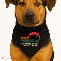 Do Not Pet The Fluffy Cows Bison Lover USA-Made Doggie Bandana thumb 1