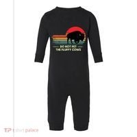 Do Not Pet The Fluffy Cows Bison Lover Infant Fleece One Piece thumb 0