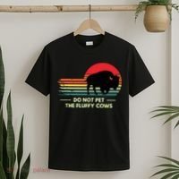 Do Not Pet The Fluffy Cows Bison Lover T-Shirt thumb 2