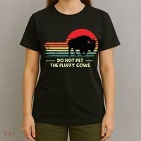 Do Not Pet The Fluffy Cows Bison Lover T-Shirt thumb 4