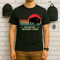 Do Not Pet The Fluffy Cows Bison Lover T-Shirt thumb 6