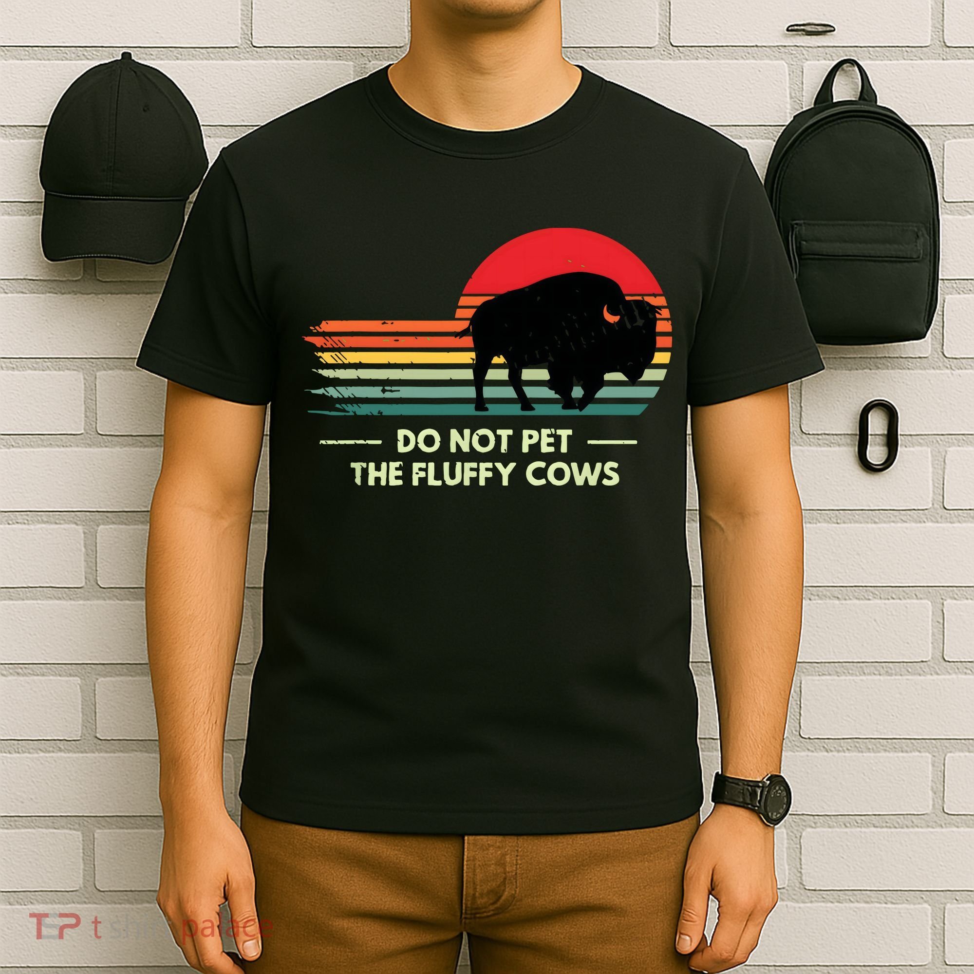 Do Not Pet The Fluffy Cows Bison Lover T-Shirt