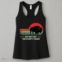 Do Not Pet The Fluffy Cows Bison Lover Women's Tank Top thumb 3