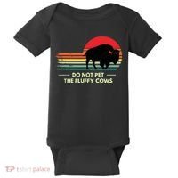 Do Not Pet The Fluffy Cows Bison Lover Baby Bodysuit thumb 0