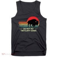 Do Not Pet The Fluffy Cows Bison Lover Tank Top thumb 0