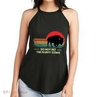 Do Not Pet The Fluffy Cows Bison Lover Women's Perfect Tri Rocker Tank thumb 2