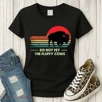Do Not Pet The Fluffy Cows Bison Lover Women's T-Shirt thumb 3