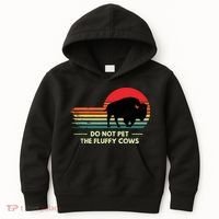 Do Not Pet The Fluffy Cows Bison Lover Kids Hoodie thumb 0