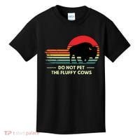 Do Not Pet The Fluffy Cows Bison Lover Kids T-Shirt thumb 0