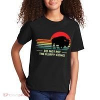 Do Not Pet The Fluffy Cows Bison Lover Kids T-Shirt thumb 2