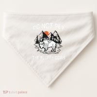 Do Not Pet The Fluffy Cows Funny Bison Gift Yellowstone Park USA-Made Doggie Bandana thumb 0