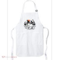 Do Not Pet The Fluffy Cows Funny Bison Gift Yellowstone Park Apron thumb 0