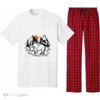 Do Not Pet The Fluffy Cows Funny Bison Gift Yellowstone Park Pajama Set thumb 0