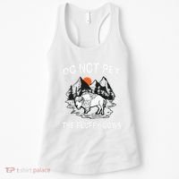Do Not Pet The Fluffy Cows Funny Bison Gift Yellowstone Park Women's Tank Top thumb 0