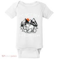 Do Not Pet The Fluffy Cows Funny Bison Gift Yellowstone Park Baby Bodysuit thumb 0