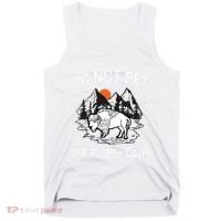 Do Not Pet The Fluffy Cows Funny Bison Gift Yellowstone Park Tank Top thumb 0