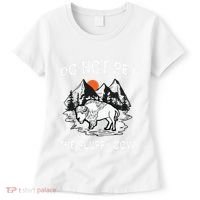 Do Not Pet The Fluffy Cows Funny Bison Gift Yellowstone Park Women's T-Shirt thumb 0