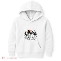 Do Not Pet The Fluffy Cows Funny Bison Gift Yellowstone Park Kids Hoodie thumb 0