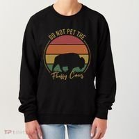 Do Not Pet The Fluffy Cows Funny Bison Yellowstone Park Women's Sweatshirt thumb 0