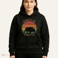 Do Not Pet The Fluffy Cows Funny Bison Yellowstone Park Hoodie thumb 5