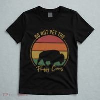 Do Not Pet The Fluffy Cows Funny Bison Yellowstone Park T-Shirt thumb 5