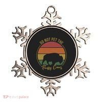 Do Not Pet The Fluffy Cows Funny Bison Yellowstone Park Ornament thumb 0