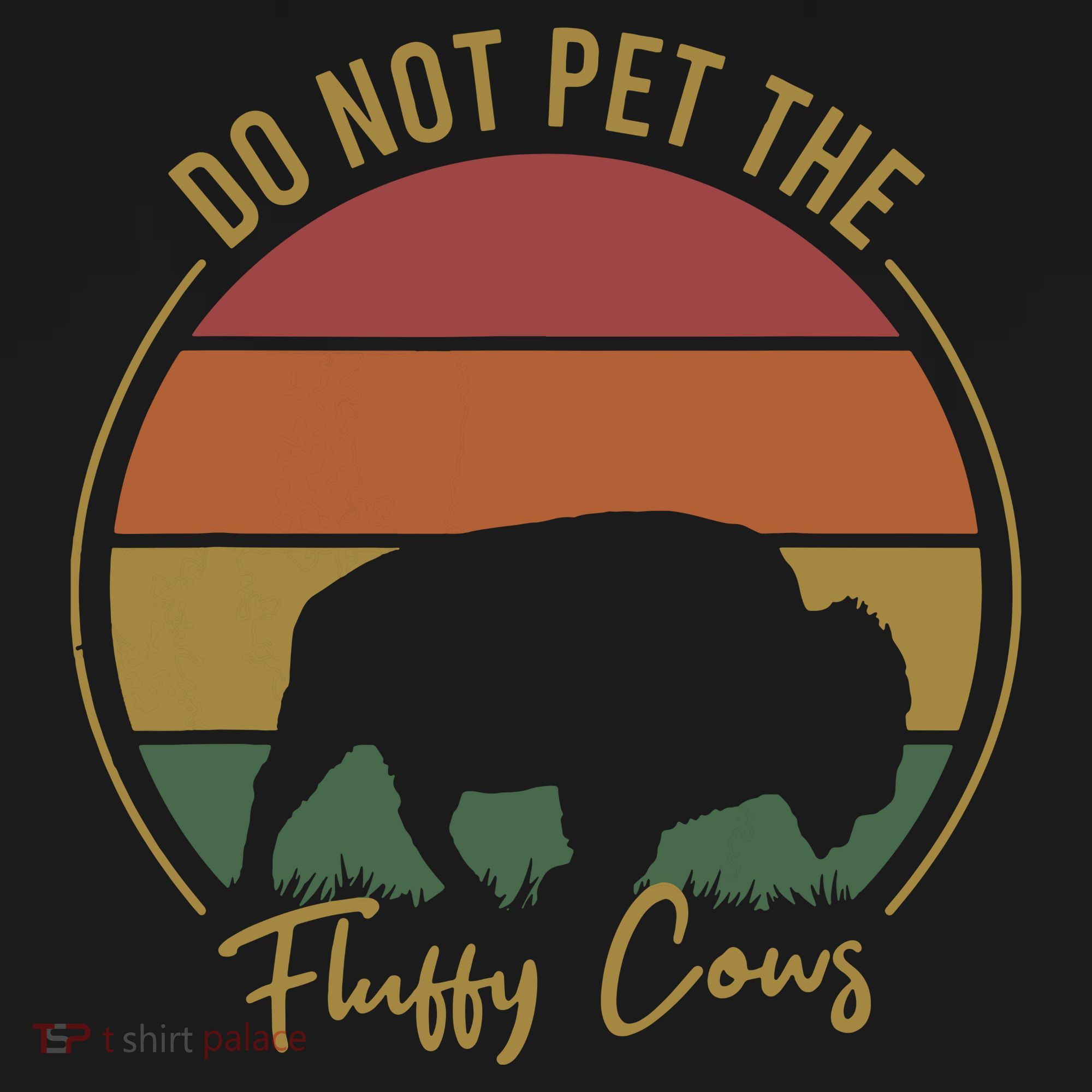 Do Not Pet The Fluffy Cows Funny Bison Yellowstone Park Ornament
