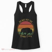Do Not Pet The Fluffy Cows Funny Bison Yellowstone Park Women's Tank Top thumb 0