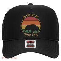 Do Not Pet The Fluffy Cows Funny Bison Yellowstone Park Hat thumb 0