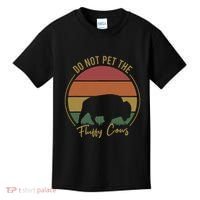Do Not Pet The Fluffy Cows Funny Bison Yellowstone Park Kids T-Shirt thumb 0