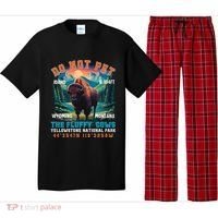 Do Not Pet The Fluffy Cows Bison Yellowstone National Park Pajama Set thumb 0
