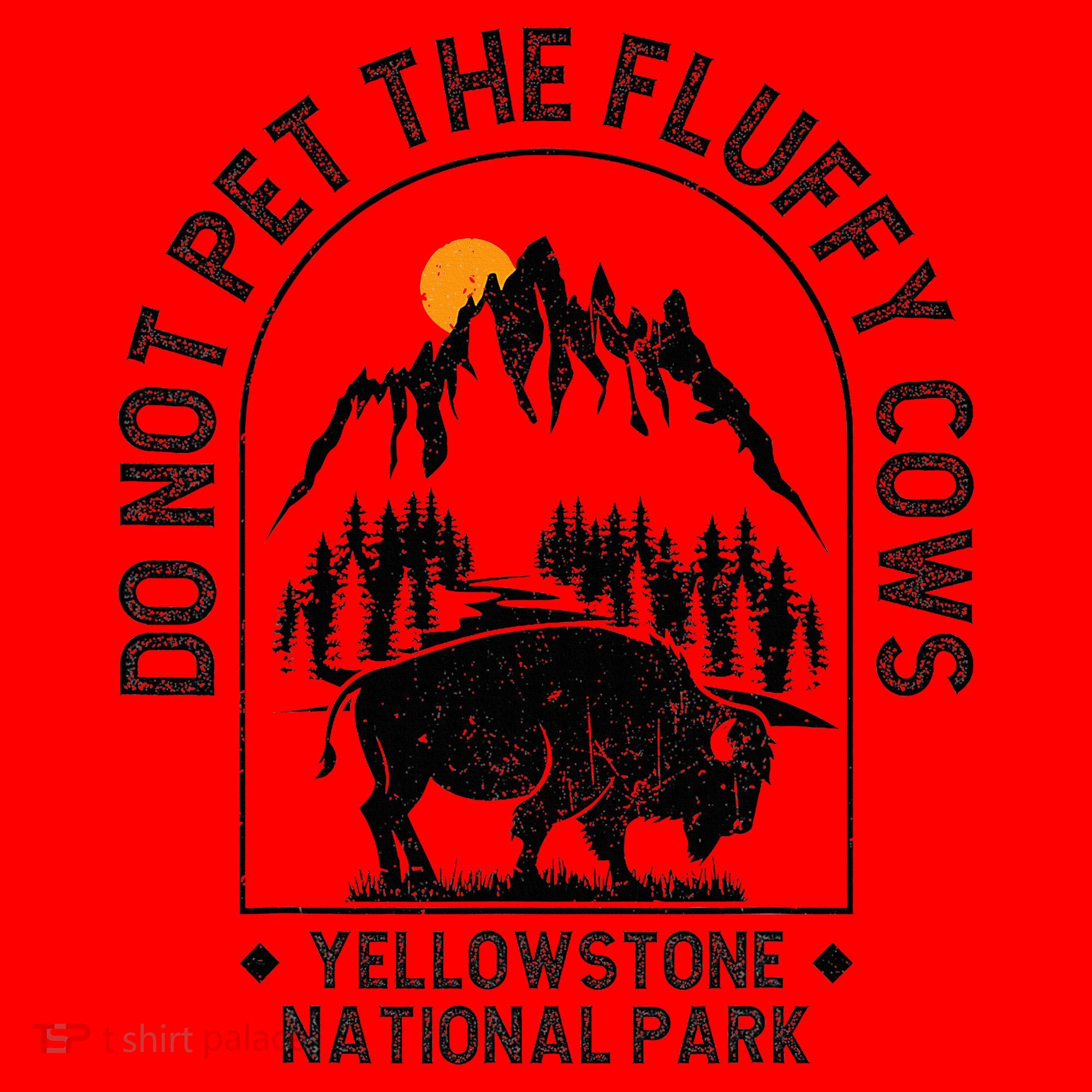 Do Not Pet The Fluffy Cows Yellowstone National Park Santa Hat
