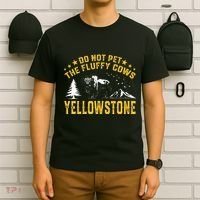 Do Not Pet The Fluffy Cows Buffalo & Bison Yellowstone Park T-Shirt thumb 6